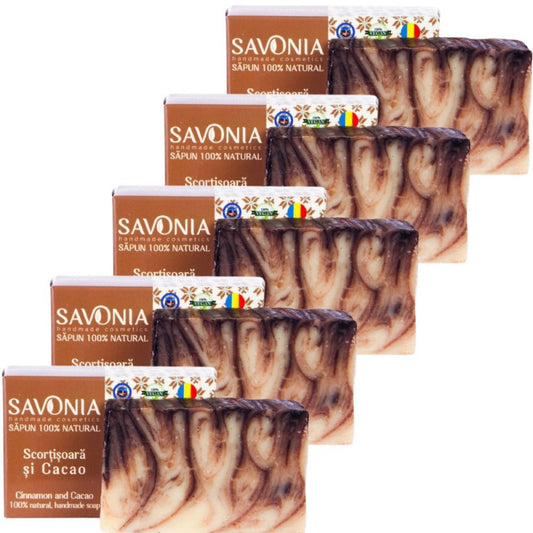 Set of 5 – Natural Soap with Cinnamon and Cocoa