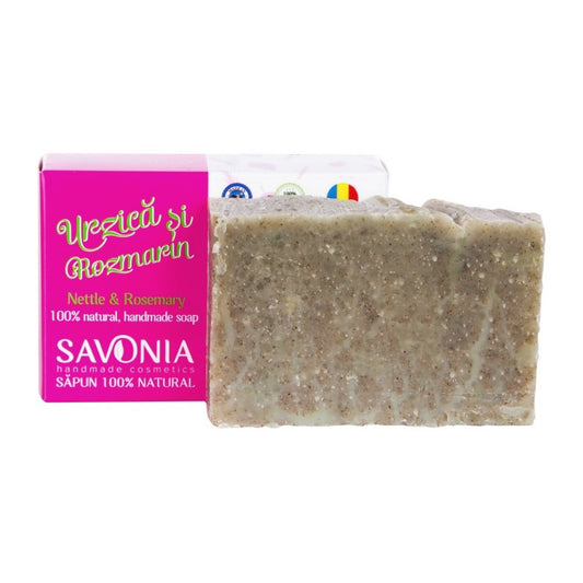 Natural Solid Shampoo with Nettle and Rosemary – 100% Handmade